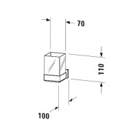 DURAVIT KARREE PORTACEPILLOS PARED